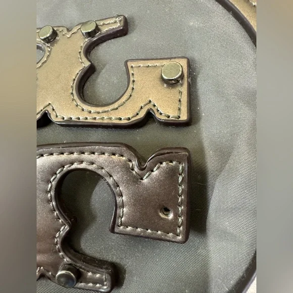 Tory Burch Ella Tote - Nylon Gray Bag with Large Logo - Picture 3 of 9